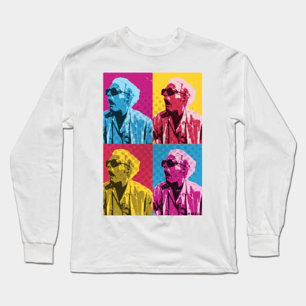 Doc Brown Pop Art Back To The Future Long Sleeve T-Shirt by Nonconformist